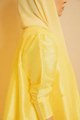 Sunflower Bloom Raw Silk Abaya
