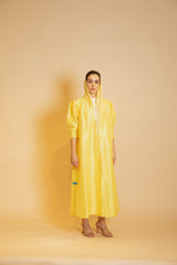 Sunflower Bloom Raw Silk Abaya