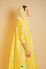 Sunflower Bloom Raw Silk Abaya