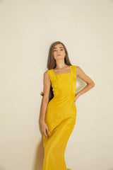 Gold Flecks Embellished Dress - Boutique Muscat