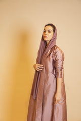 Mauve Silk Enchantment Abaya