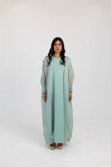 Gladiolus Sheer Abaya Set
