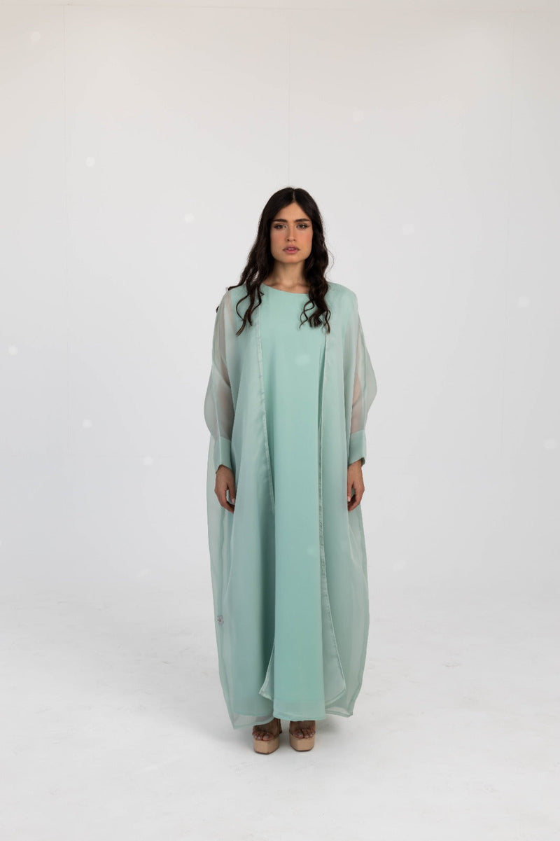 Gladiolus Sheer Abaya Set