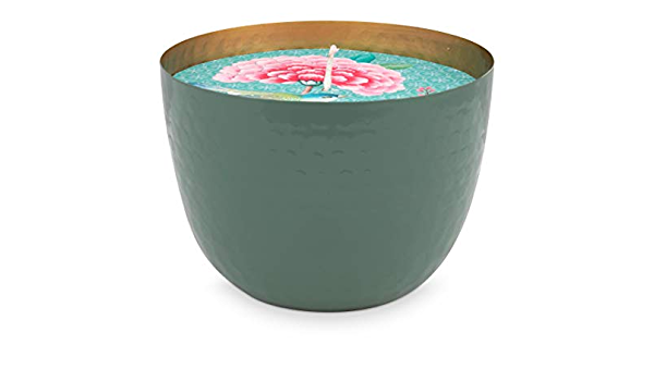 CUP WITH CANDLE GREEN DIA 13CM - Boutique Muscat 