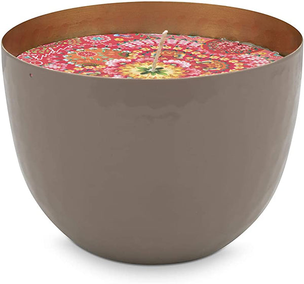 CUP WITH CANDLE KHAKI DIA 11CM - Boutique Muscat 