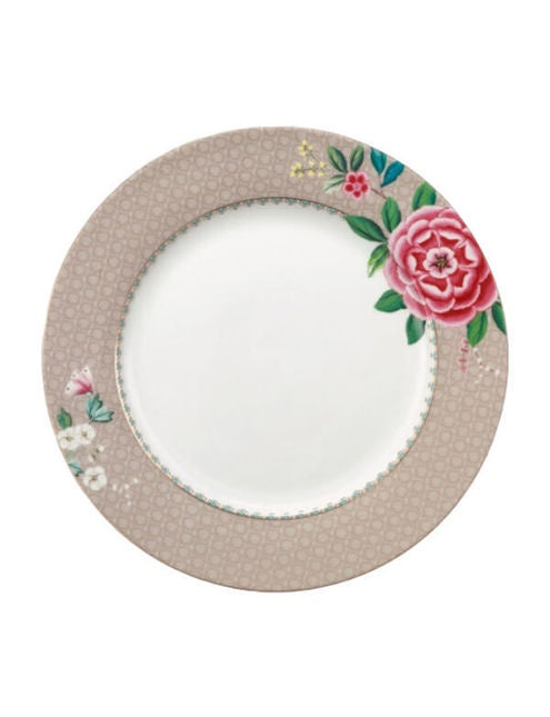 PLATE DIN BLUSH BIRDS KHAKI 26.5CM - Boutique Muscat 