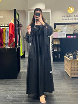 PLEATED SHEER ABAYA - Boutique Muscat 