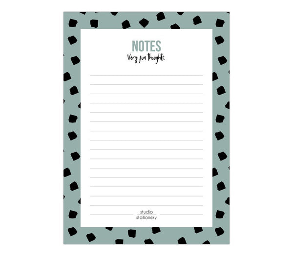 A6 Noteblock Notes Dots Sage - Boutique Muscat 